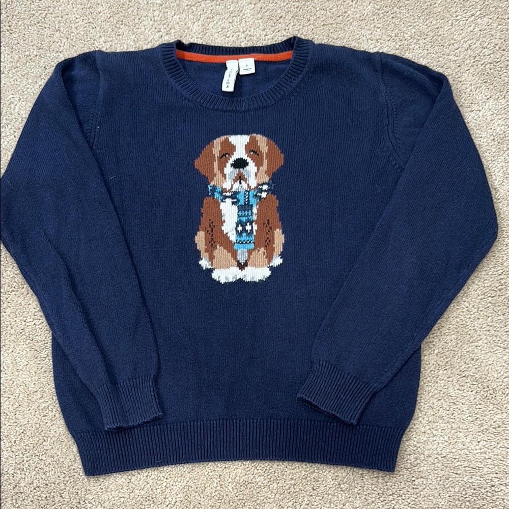 Janie and Jack Blue Crewneck Sweater Classic Knit